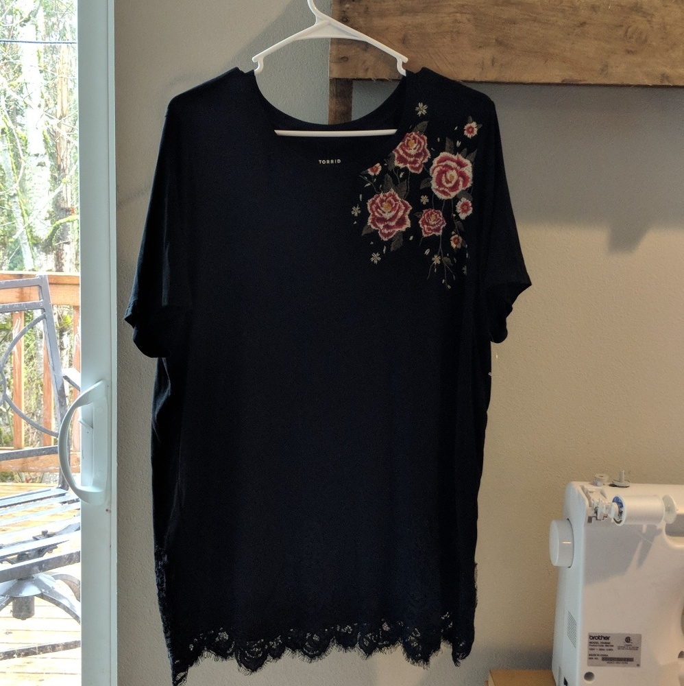 Torrid Super Soft Floral Knit Shirt